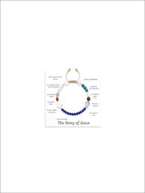 Handmade Story of Jesus Beaded Bracelet Adjustable Religious Gift